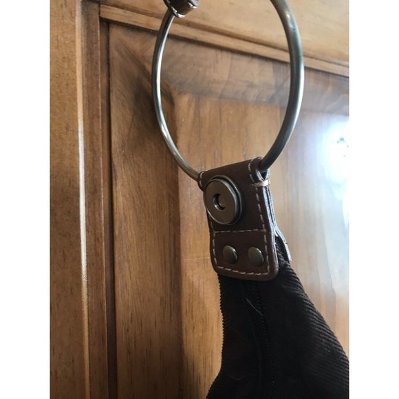 Small Patchwork Relic Shoulder Bag With Zipper Magnetic Button Clip Adorable - Picture 8 of 9